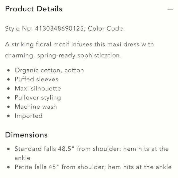 Anthropologie Women's Floral Print Chiffon Puff Sleeve Kayak Maxi Dress Size S - Picture 13 of 13